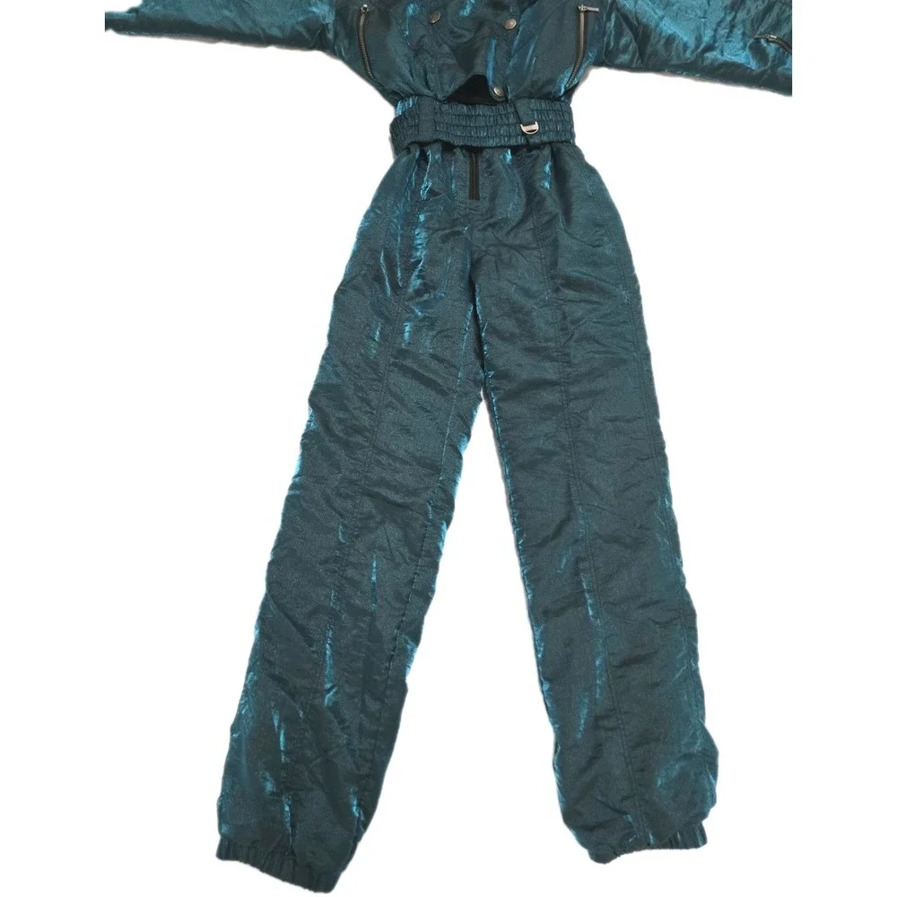Vintage  NEW Nils Metallic Emerald Green Snowsuit New SZ 8 - Picture 4 of 16